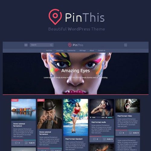 PinThis - Pinterest Style WordPress Theme