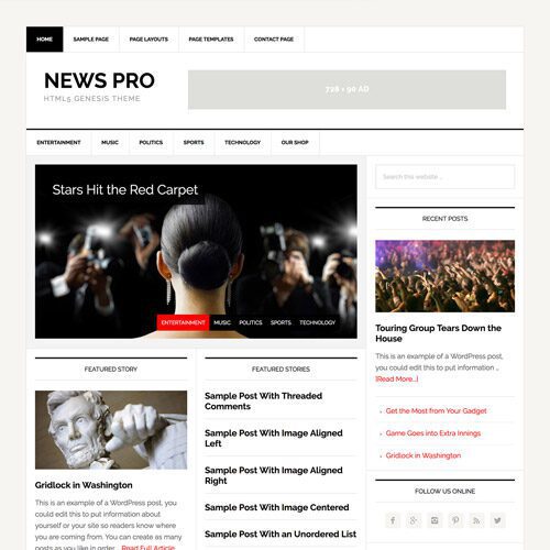 StudioPress News Pro Genesis WordPress Theme
